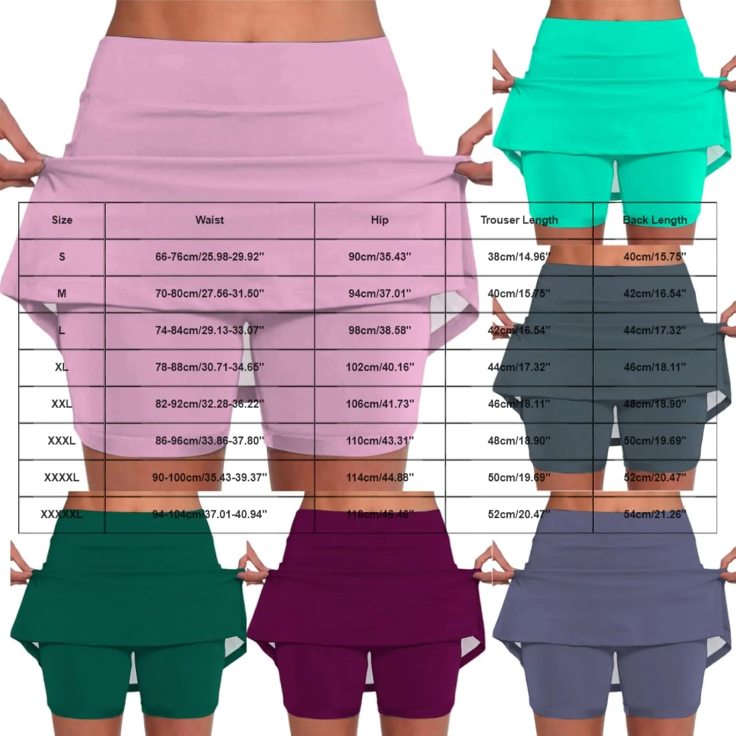Athletic Skorts for Women with Pockets Tummy Control High Waist Yoga Shorts Casual Tennis Mini Short Skirts