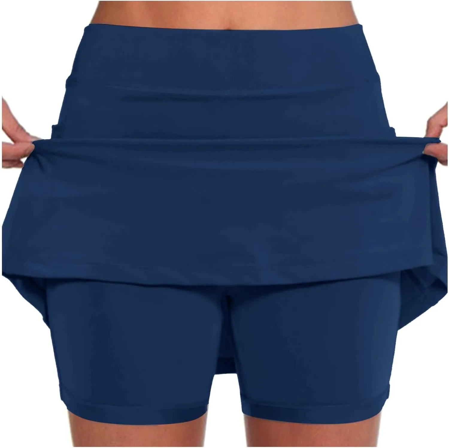 Athletic Skorts for Women with Pockets Tummy Control High Waist Yoga Shorts Casual Tennis Mini Short Skirts