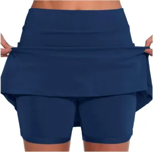 Athletic Skorts for Women with Pockets Tummy Control High Waist Yoga Shorts Casual Tennis Mini Short Skirts
