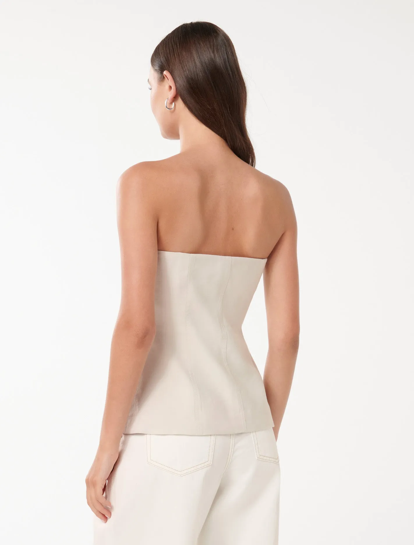 Ava Zip Front Bustier Top