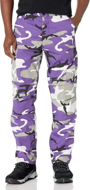 BACKBONE Mens Casual Camouflage Cargo Pants Army Military BDU Pants