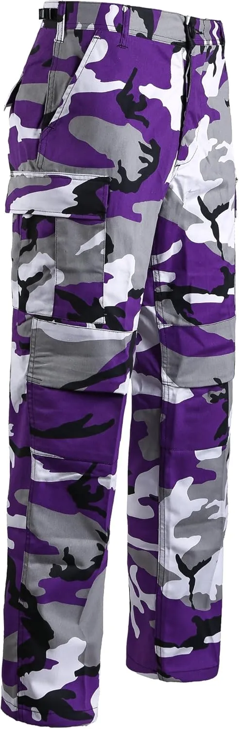 BACKBONE Mens Casual Camouflage Cargo Pants Army Military BDU Pants