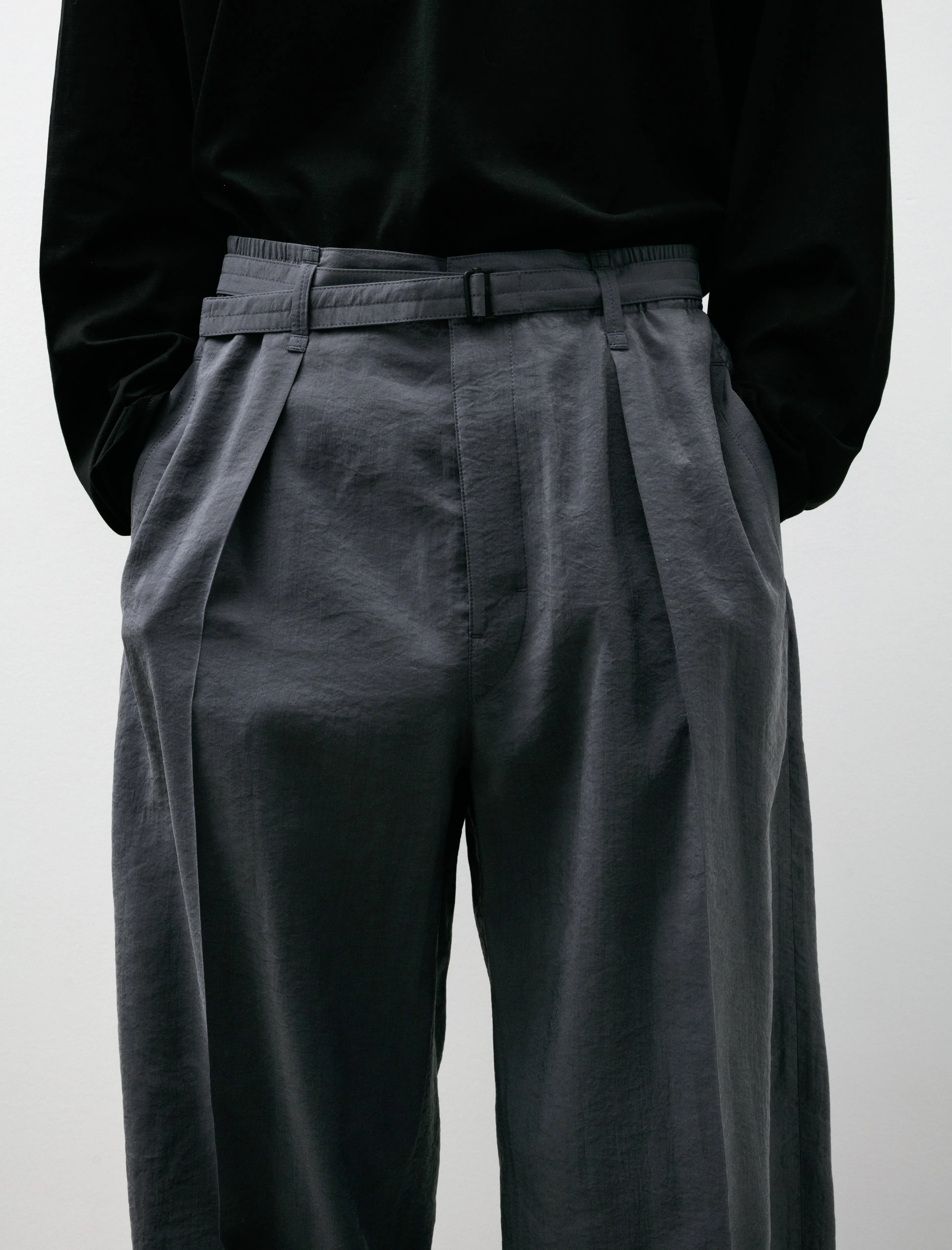 Belted Relaxed Pants Asphalt