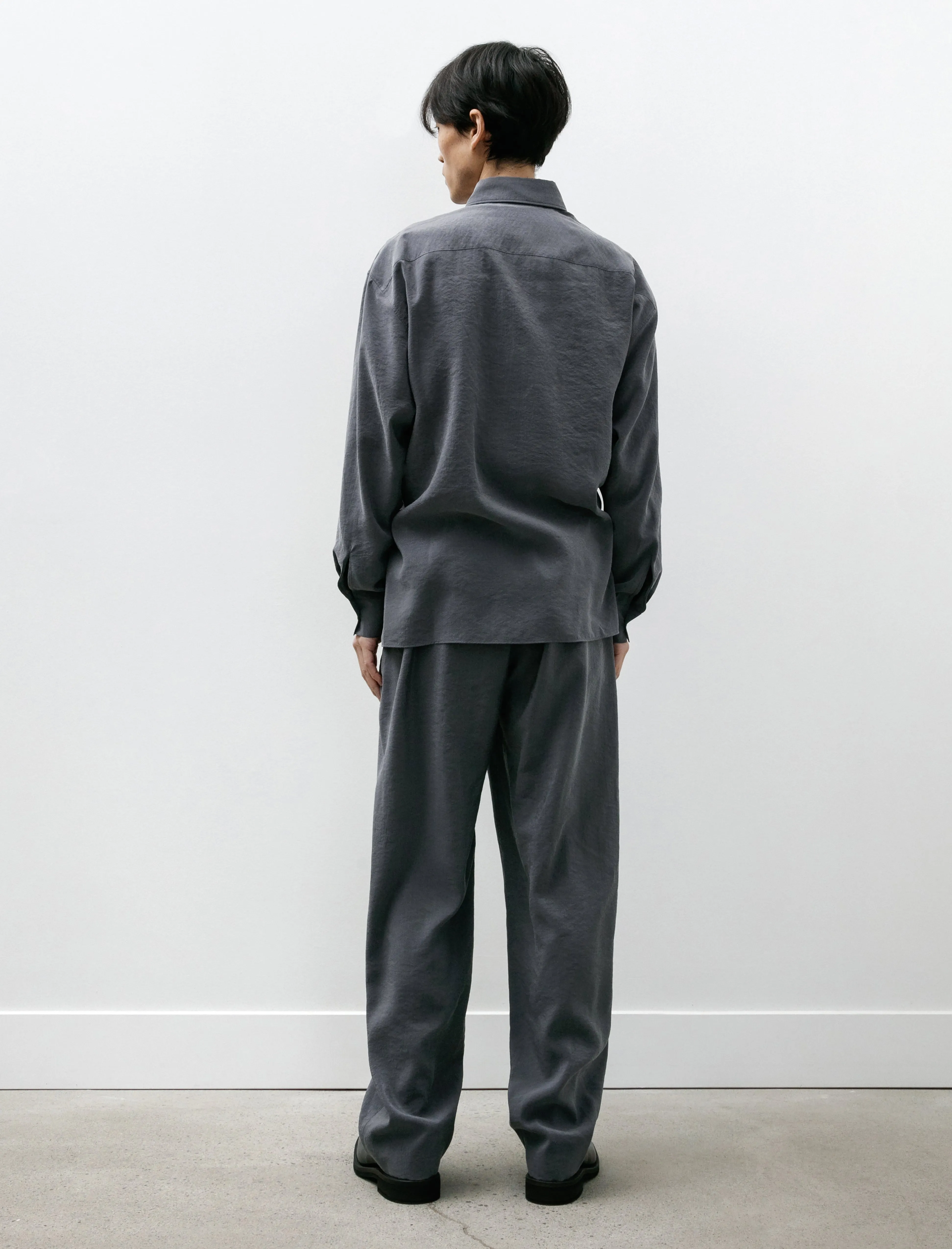 Belted Relaxed Pants Asphalt