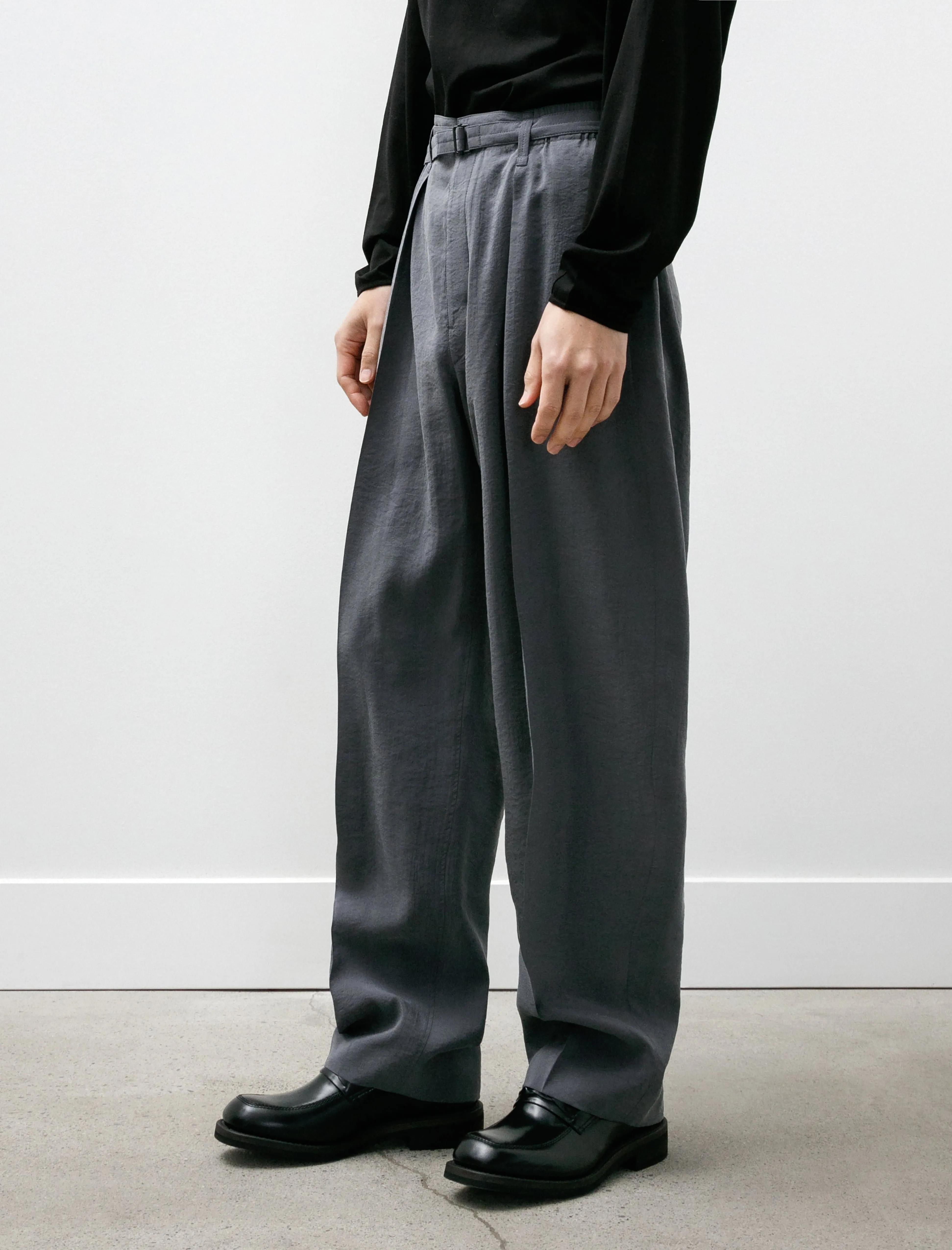 Belted Relaxed Pants Asphalt