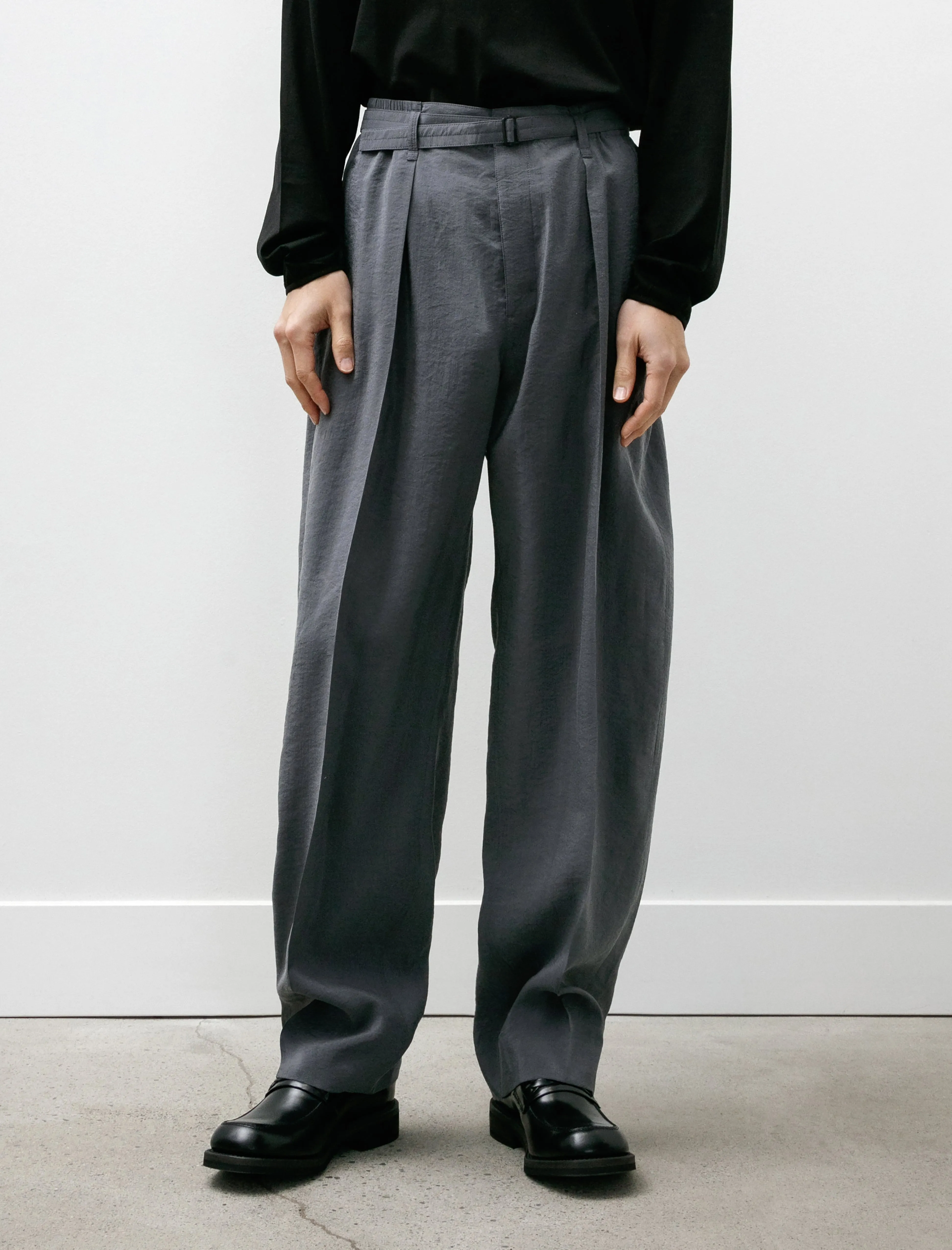Belted Relaxed Pants Asphalt