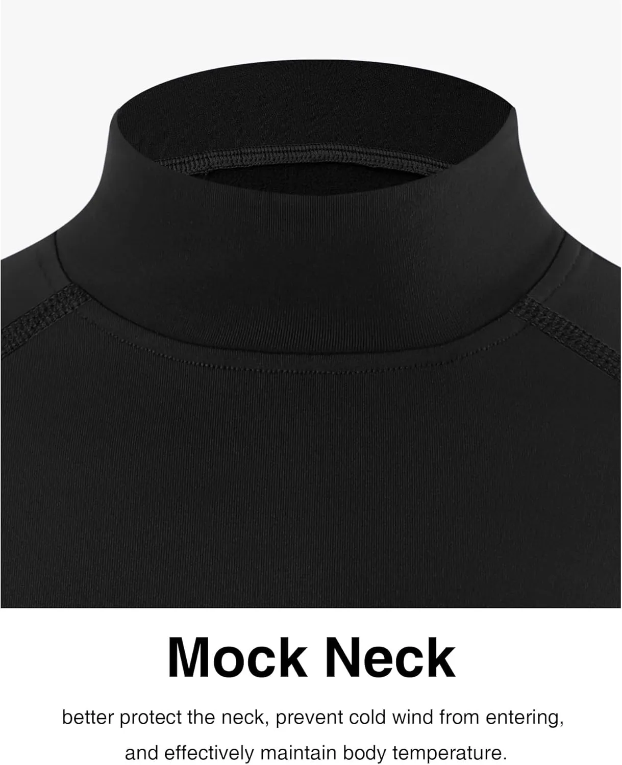 Blueleaf Youth Boys' Thermal Compression Shirt Mock Neck Long Sleeve Fleece Lined Base Layer Football Baseball Undershirt