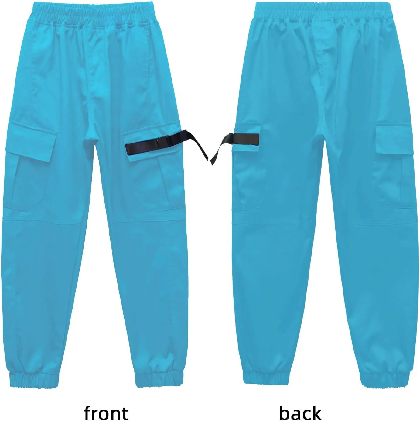 Boys Cargo Pants Cotton Casual Pants Elastic Waist Hiking School Uniform Sweatpants Joggers
