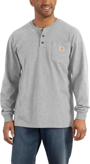 Carhartt Men's Loose Fit Heavyweight Long-Sleeve Pocket Henley T-Shirt