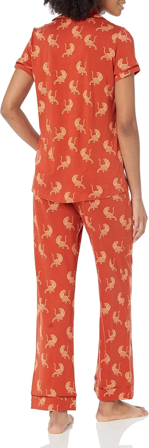 Cosabella Women's Bella Printed Short Sleeve Top & Pant Pajama Set