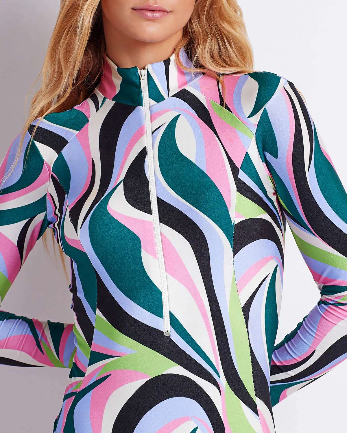 DELOS ZIP-FRONT RASHGUARD