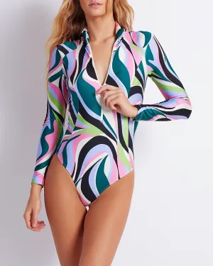 DELOS ZIP-FRONT RASHGUARD