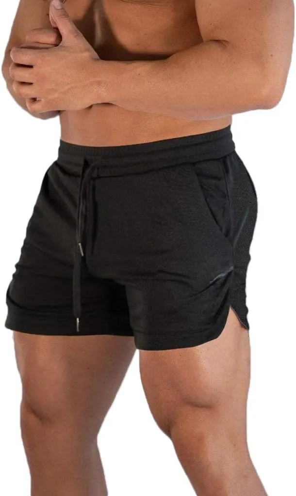FLYFIREFLY Men's Gym Workout Shorts Running Lightweight Athletic Short Pants Bodybuilding Training