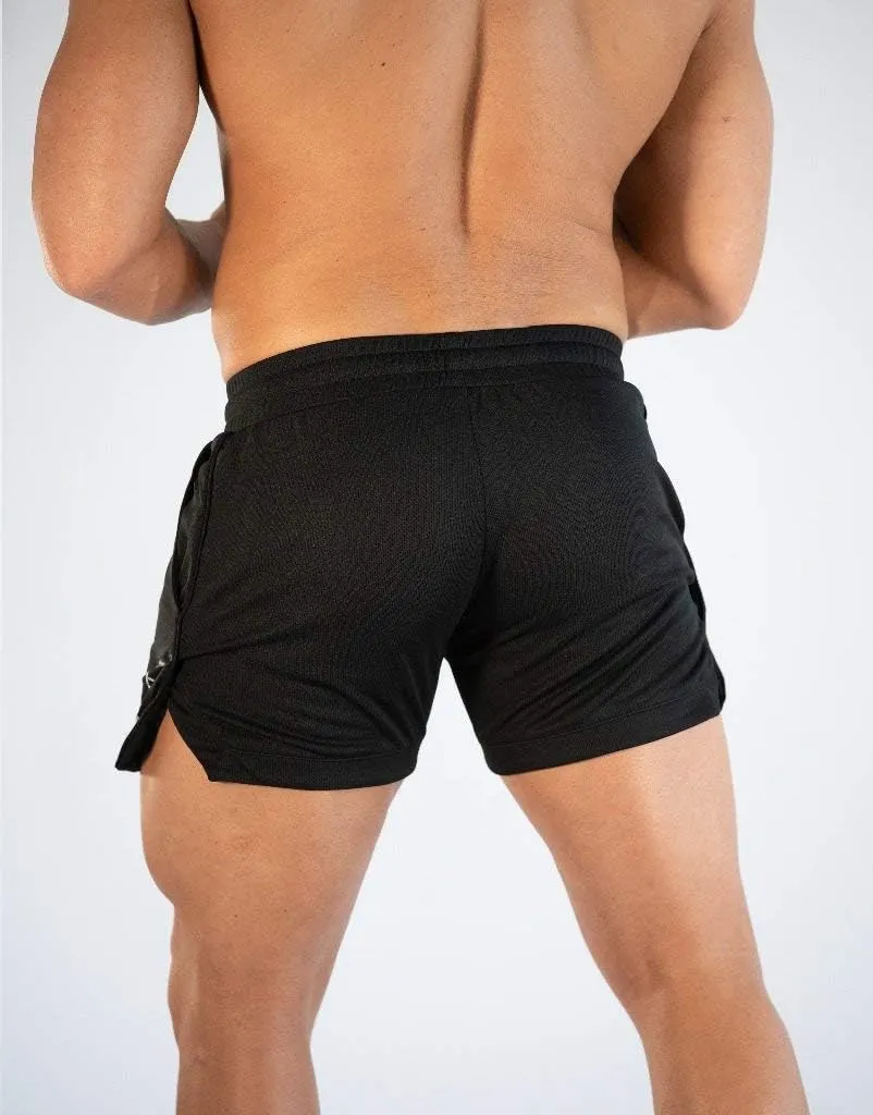 FLYFIREFLY Men's Gym Workout Shorts Running Lightweight Athletic Short Pants Bodybuilding Training