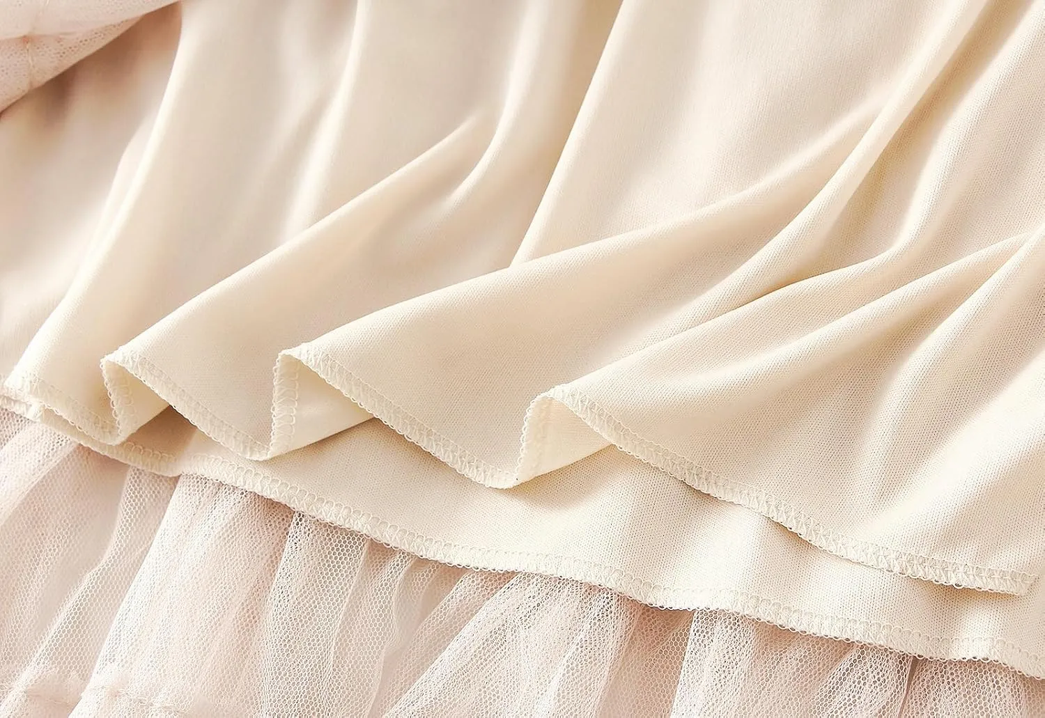 GOLDSTITCH Tulle Skirts for Women Long Fairy Skirt Tutu A-Line Mesh Layered High Elastic Waist Skirts