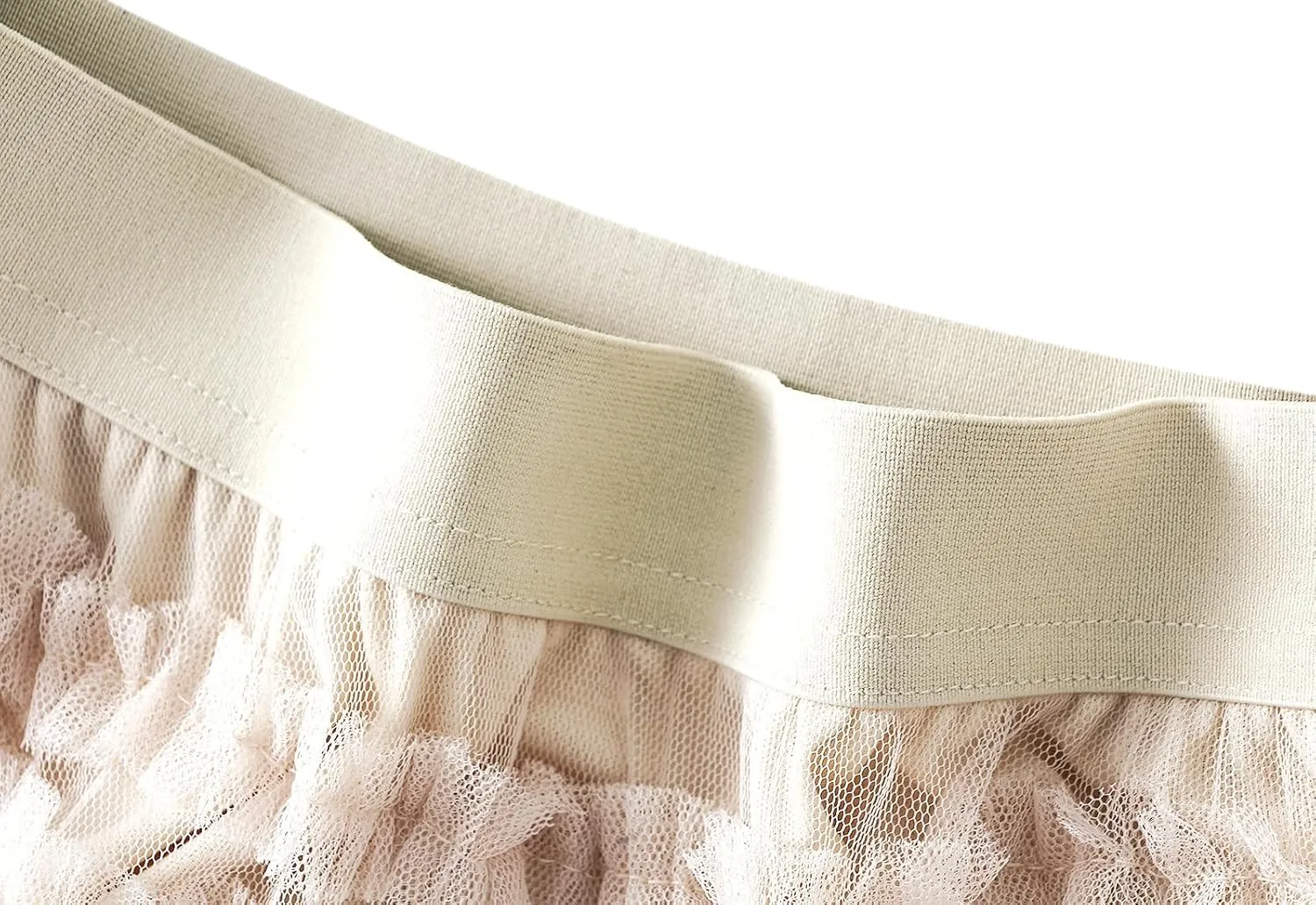 GOLDSTITCH Tulle Skirts for Women Long Fairy Skirt Tutu A-Line Mesh Layered High Elastic Waist Skirts
