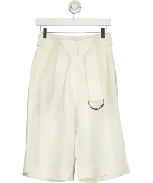 H&M Cream Linen Blend Belted Short UK 8