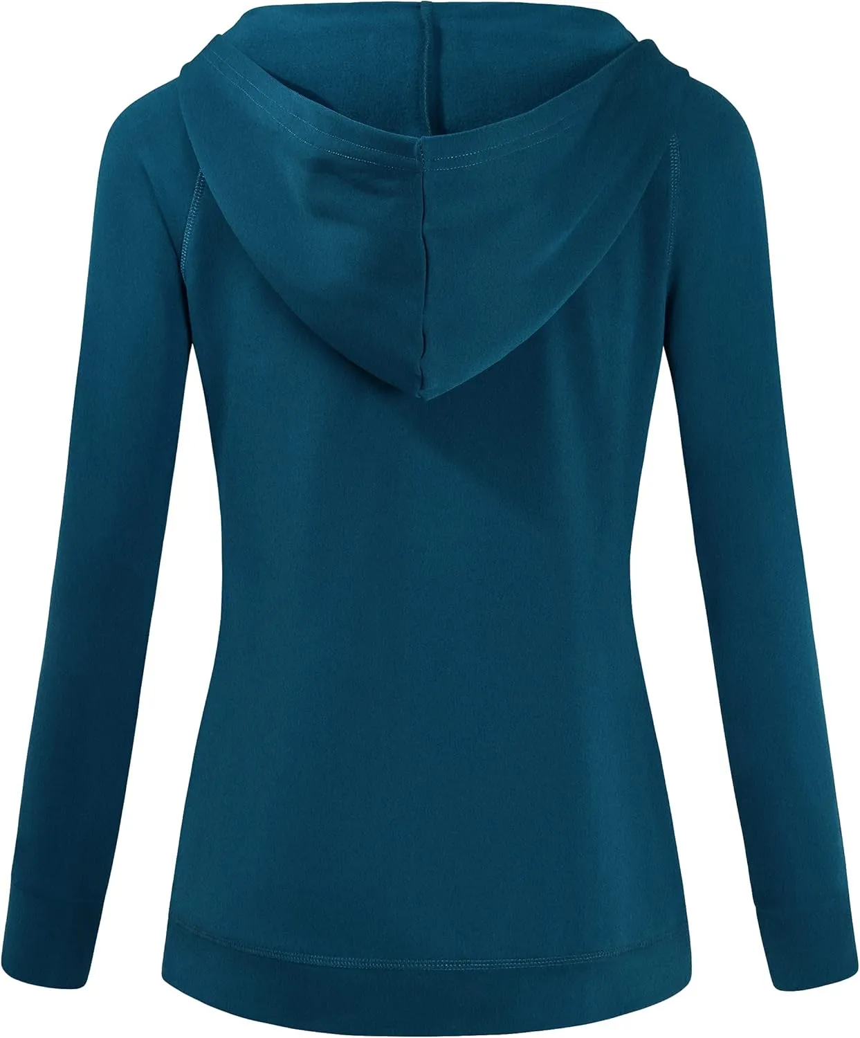 Hibelle Women's Full-Zip Fleece Lined Hoodie Sports Sweatshirts with Handy Pockets & Inside Pocket
