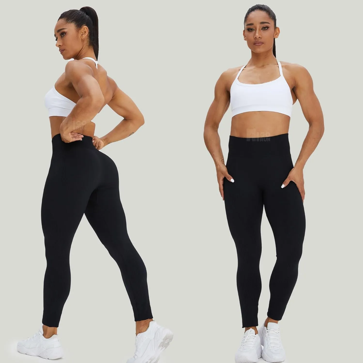 HIGORUN Women Seamless Leggings Smile Contour High Waist Workout Gym Yoga Pants