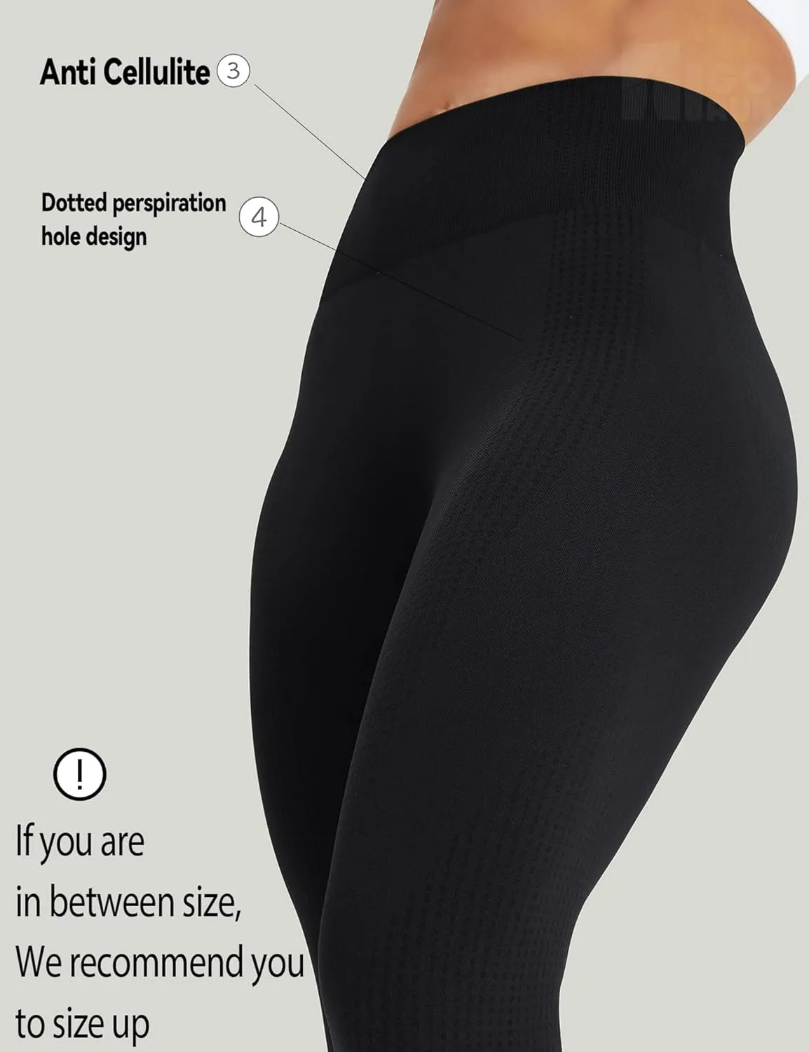 HIGORUN Women Seamless Leggings Smile Contour High Waist Workout Gym Yoga Pants