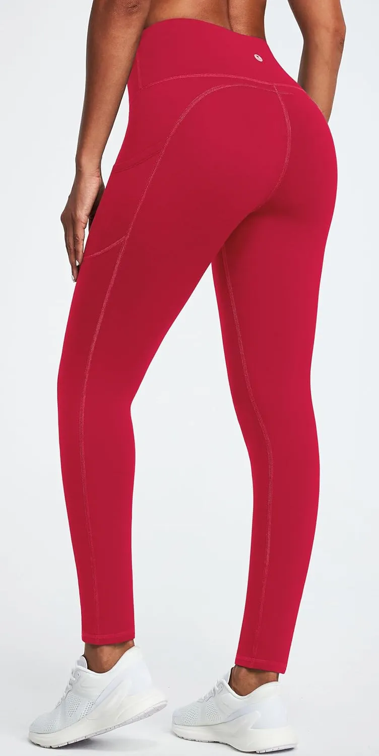 IUGA Fleece Lined Leggings with Pockets for Women Thermal Leggings for Women High Waisted Yoga Pants Winter Workout Leggings