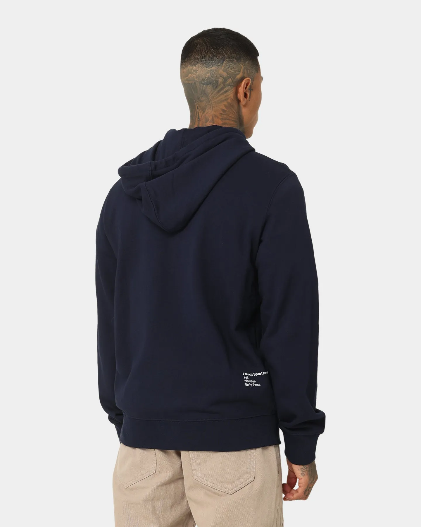 Lacoste Soft Branding Zip-front Sweater Navy