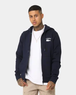 Lacoste Soft Branding Zip-front Sweater Navy