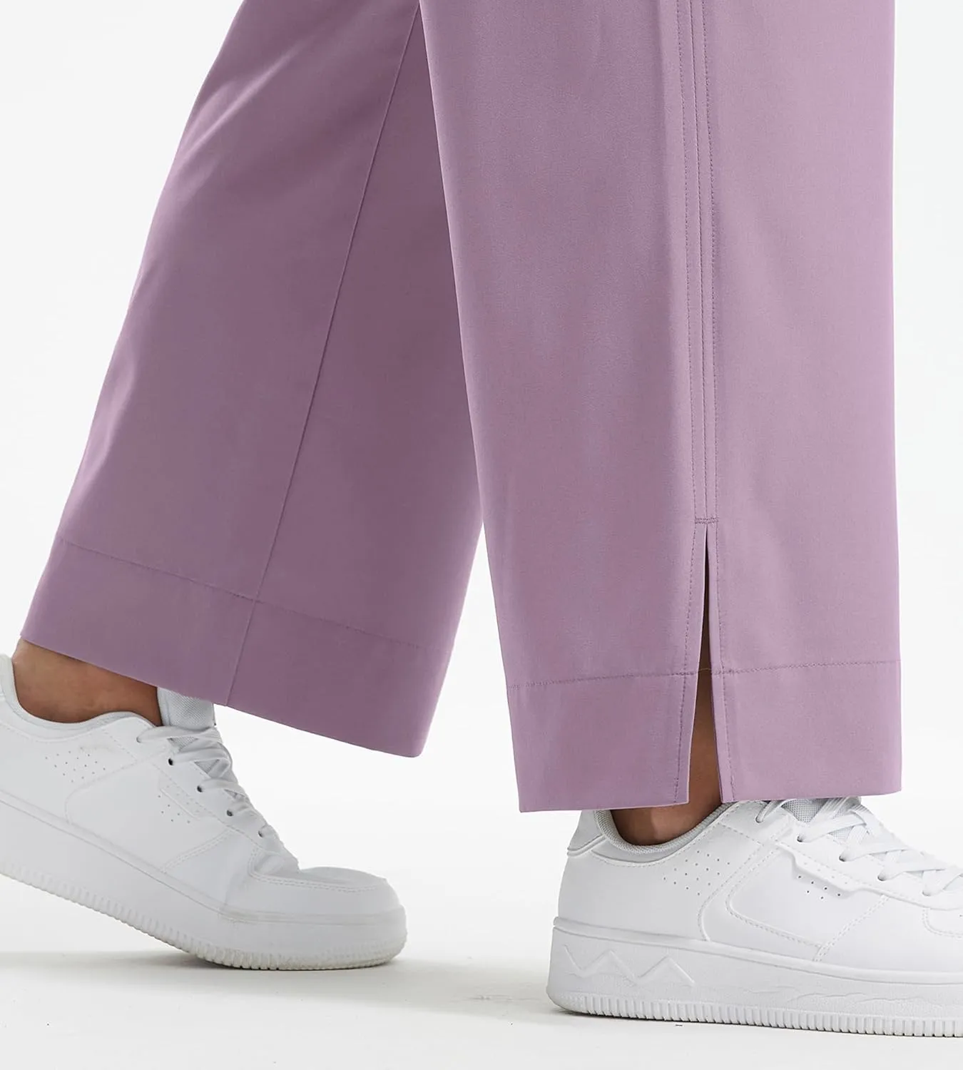 Libin Women's Lightweight Wide Leg Pants 27"/29" High Waisted Casual Work Pants Lounge Flowy Trousers with Pockets