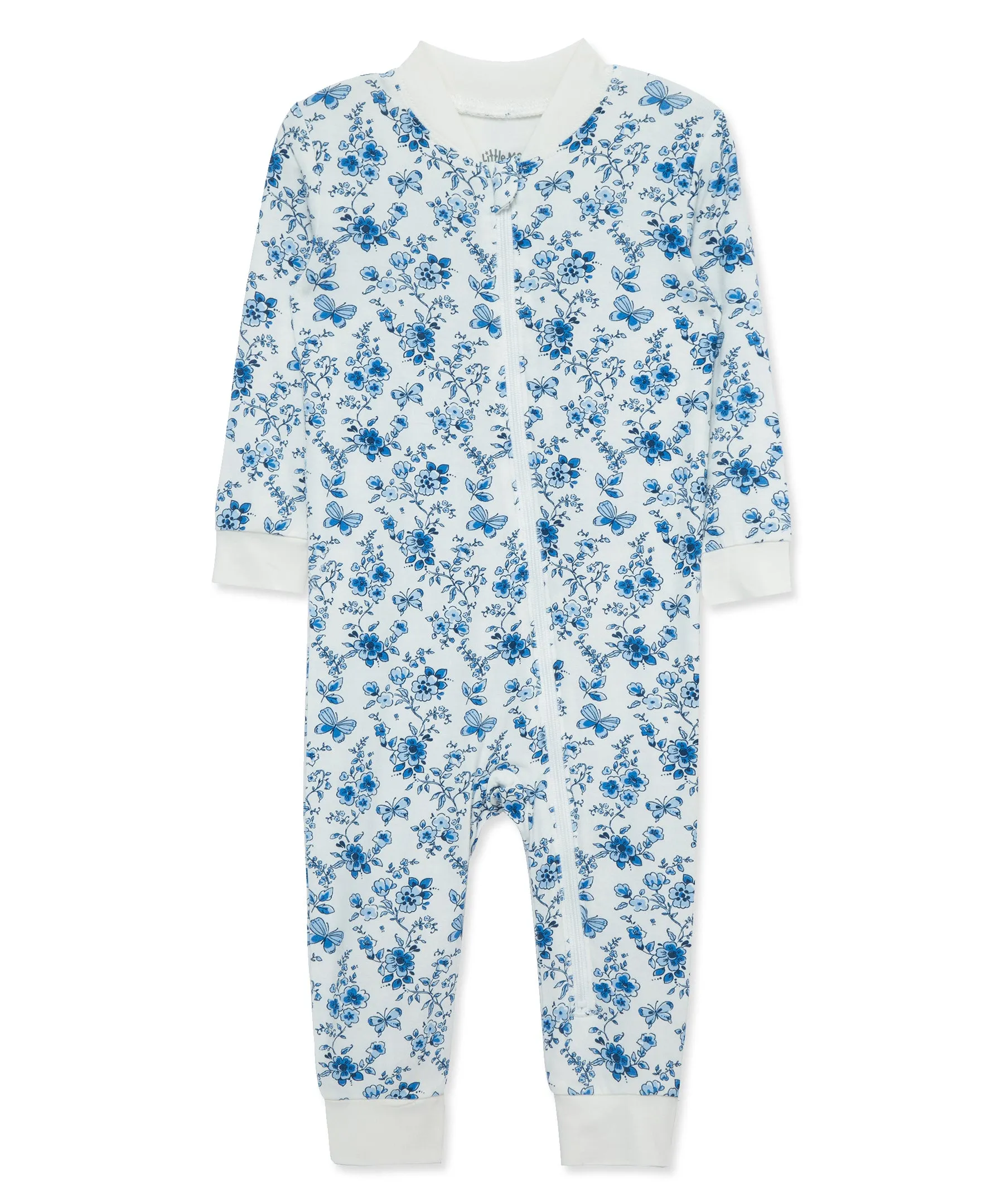 Little Me Blue Garden Zip Front