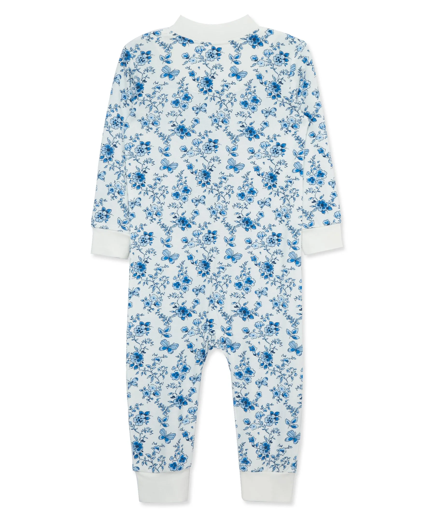 Little Me Blue Garden Zip Front