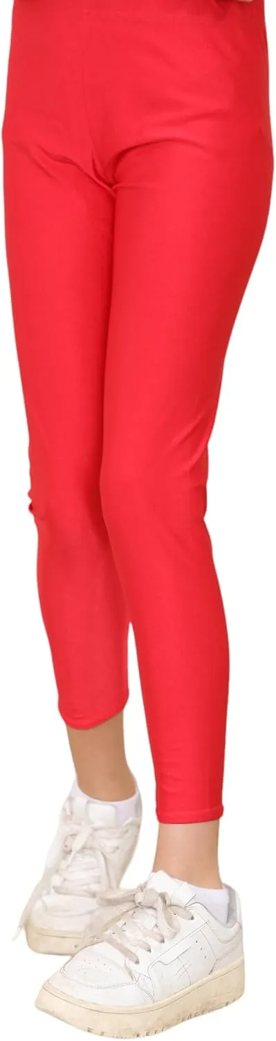 Loxdonz Girls Athletic Leggings Kids Dance Workout Running Yoga Pants Ballet Gymnastics Tights