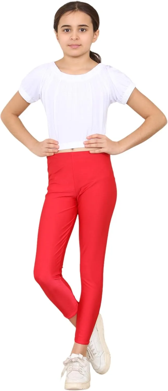Loxdonz Girls Athletic Leggings Kids Dance Workout Running Yoga Pants Ballet Gymnastics Tights