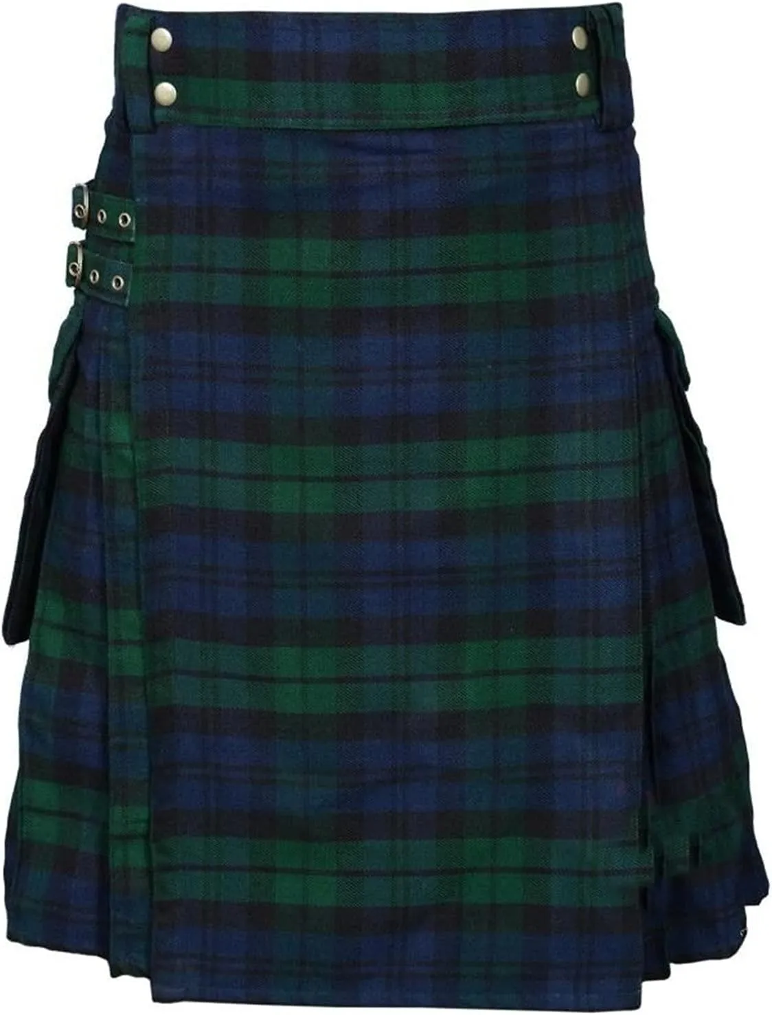 Men Tartan Scottish Style Kilts Color Pocket Pleated Skirt Scottish Traditional Kilt Red Kilts for Men Mens Irish