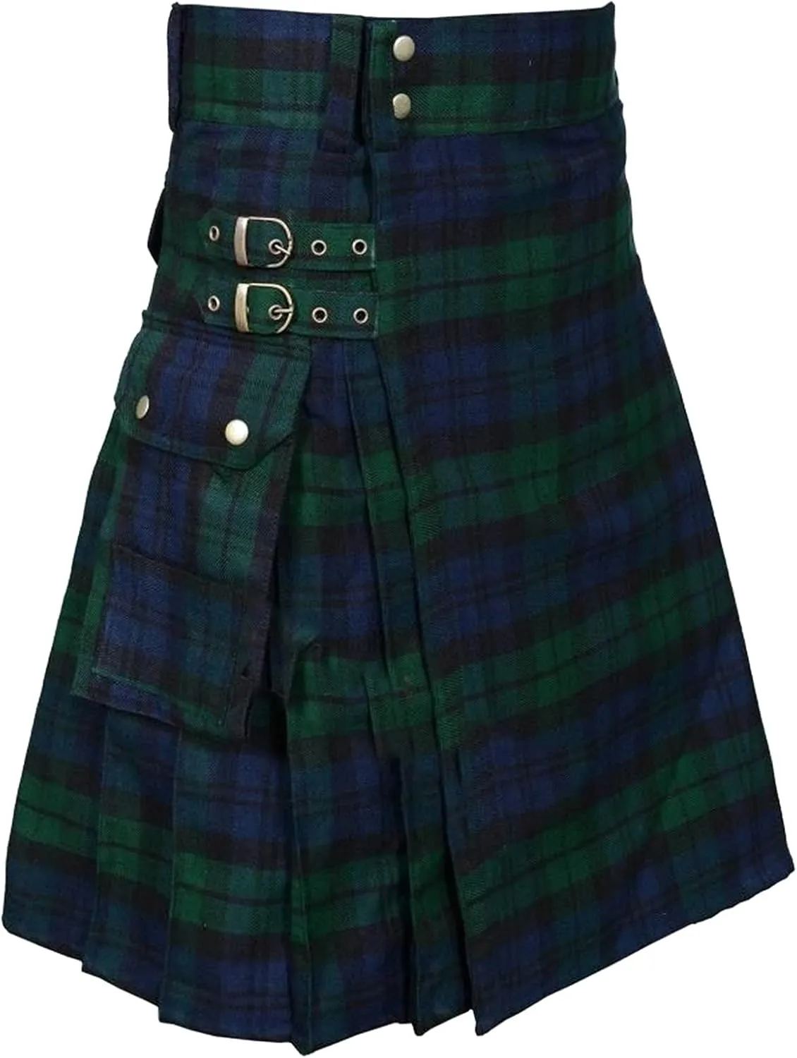 Men Tartan Scottish Style Kilts Color Pocket Pleated Skirt Scottish Traditional Kilt Red Kilts for Men Mens Irish