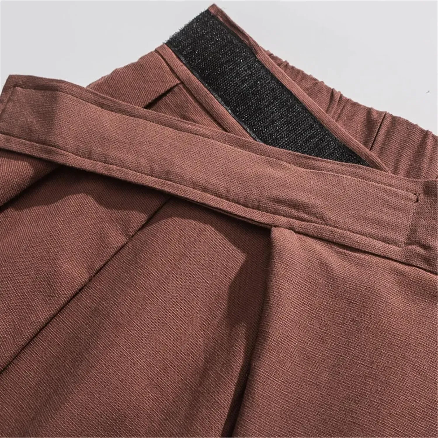 Men's Casual Linen Pants Summer Joggers Harem Pants Solid Color Lightweight Ankle Length Trousers