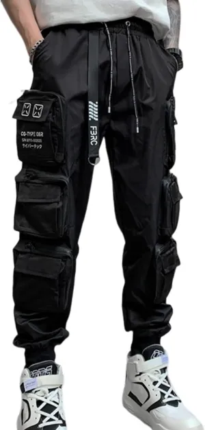 Men's Jogger Punk Cargo Baggy Techwear Hip Hop Harem Pants Streetwear Tactical Overalls