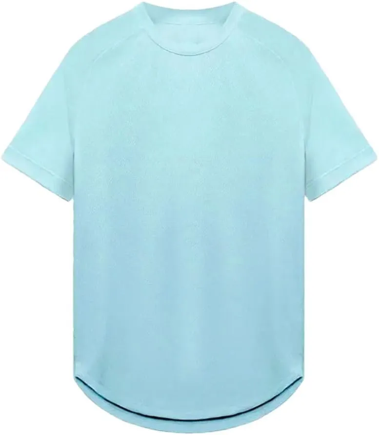 Mens Quick Dry Short Sleeve T Shirt Crew Neck Running Fitness Training Exercise Moisture Wicking Top
