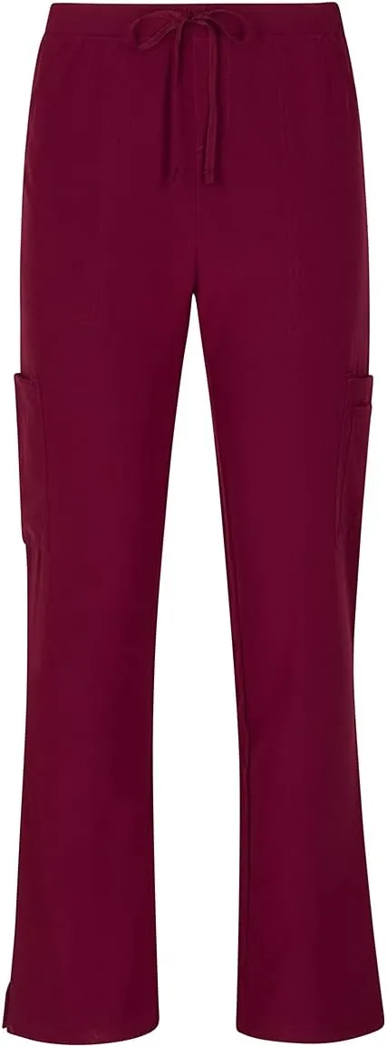 Natural Uniforms Women's Cool Stretch V-Neck Top and Cargo Pant Scrub Set with Regular and Petite Sizes