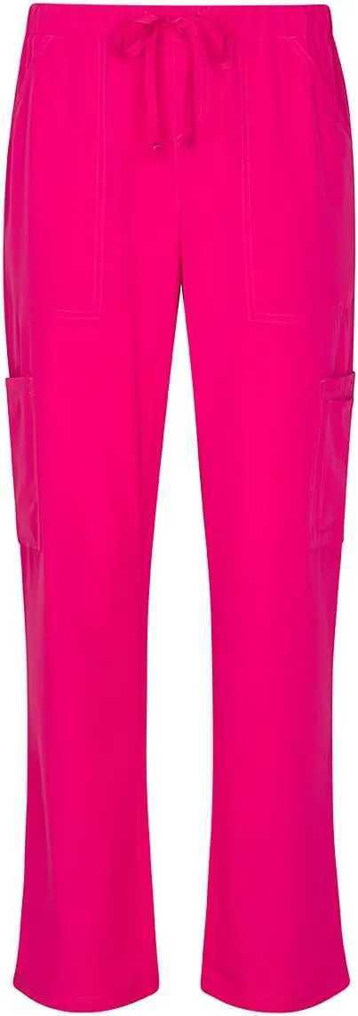 Natural Uniforms Women's Cool Stretch V-Neck Top and Cargo Pant Scrub Set with Regular and Petite Sizes