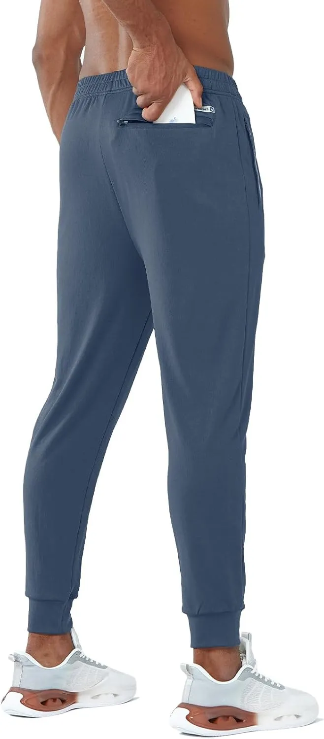 NORTHYARD Men's Joggers Pants with Zipper Pockets Athletic Track Pants Tapered Lightweight Mesh for Jogging Running Gym