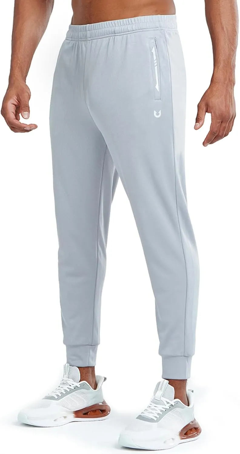NORTHYARD Men's Joggers Pants with Zipper Pockets Athletic Track Pants Tapered Lightweight Mesh for Jogging Running Gym