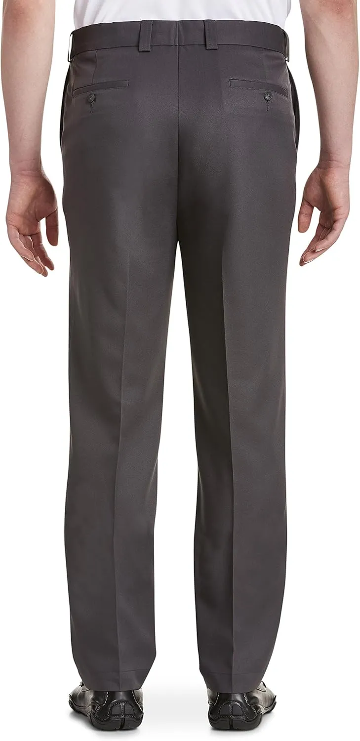 Oak Hill by DXL Men's Big and Tall Microfiber Waist-Relaxer Pants