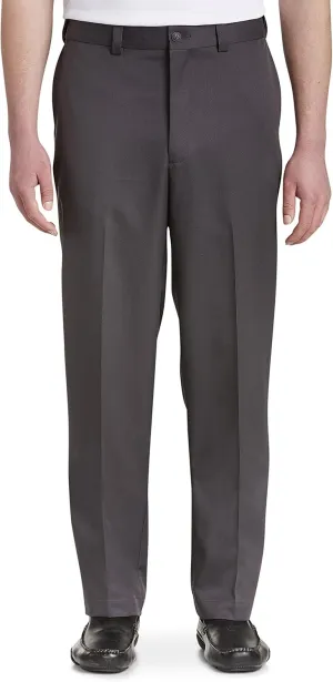 Oak Hill by DXL Men's Big and Tall Microfiber Waist-Relaxer Pants