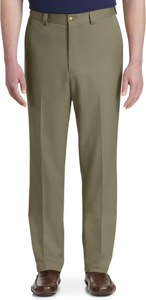 Oak Hill by DXL Men's Big and Tall Microfiber Waist-Relaxer Pants