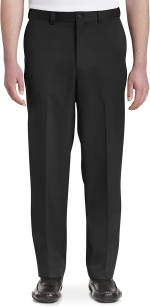 Oak Hill by DXL Men's Big and Tall Microfiber Waist-Relaxer Pants