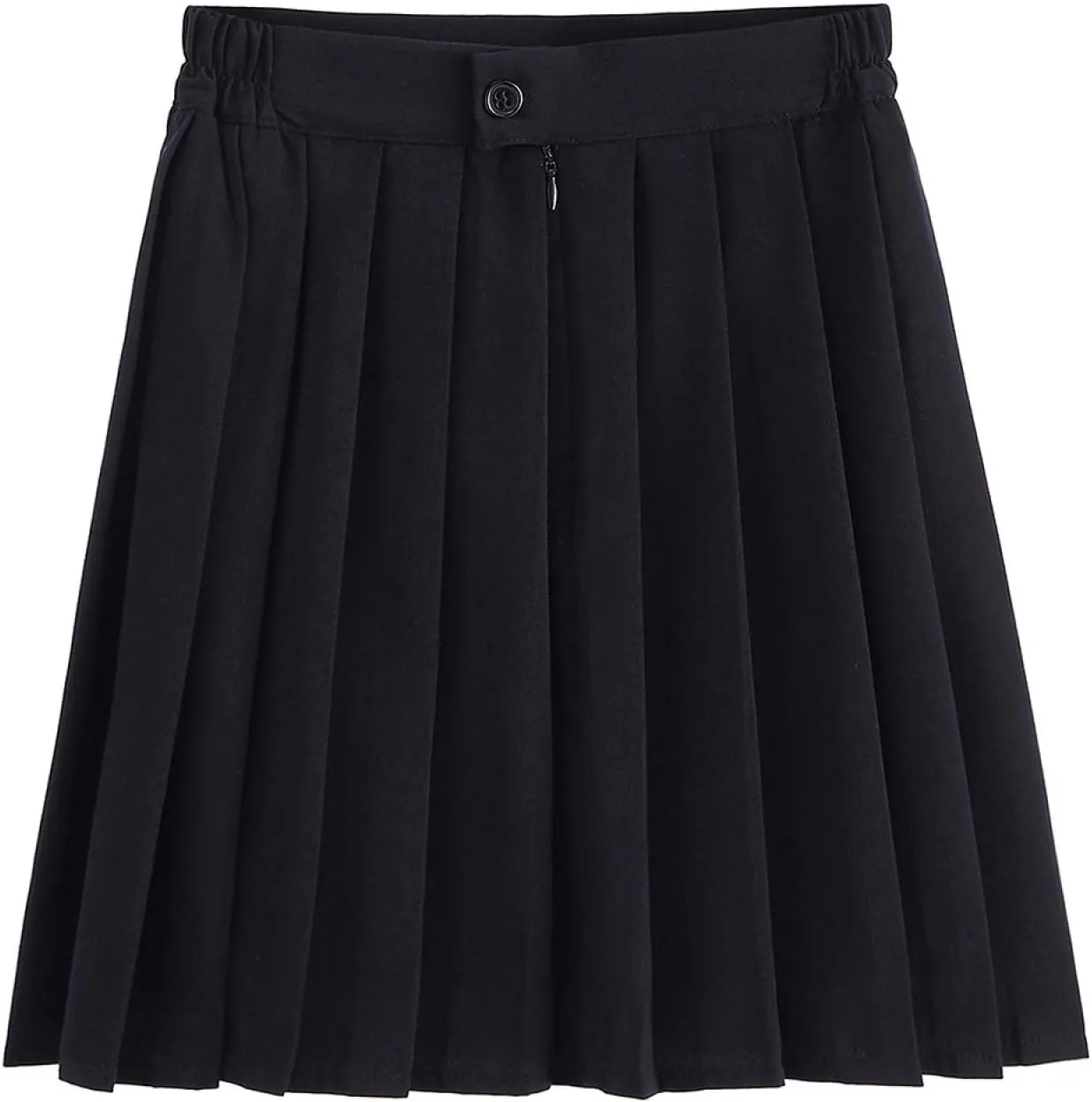 OFFSUM Womens Short Skirts - Summer School Students Skirt Elastic Waist Pleated Skirt Uniform Korean Style Casual Sol