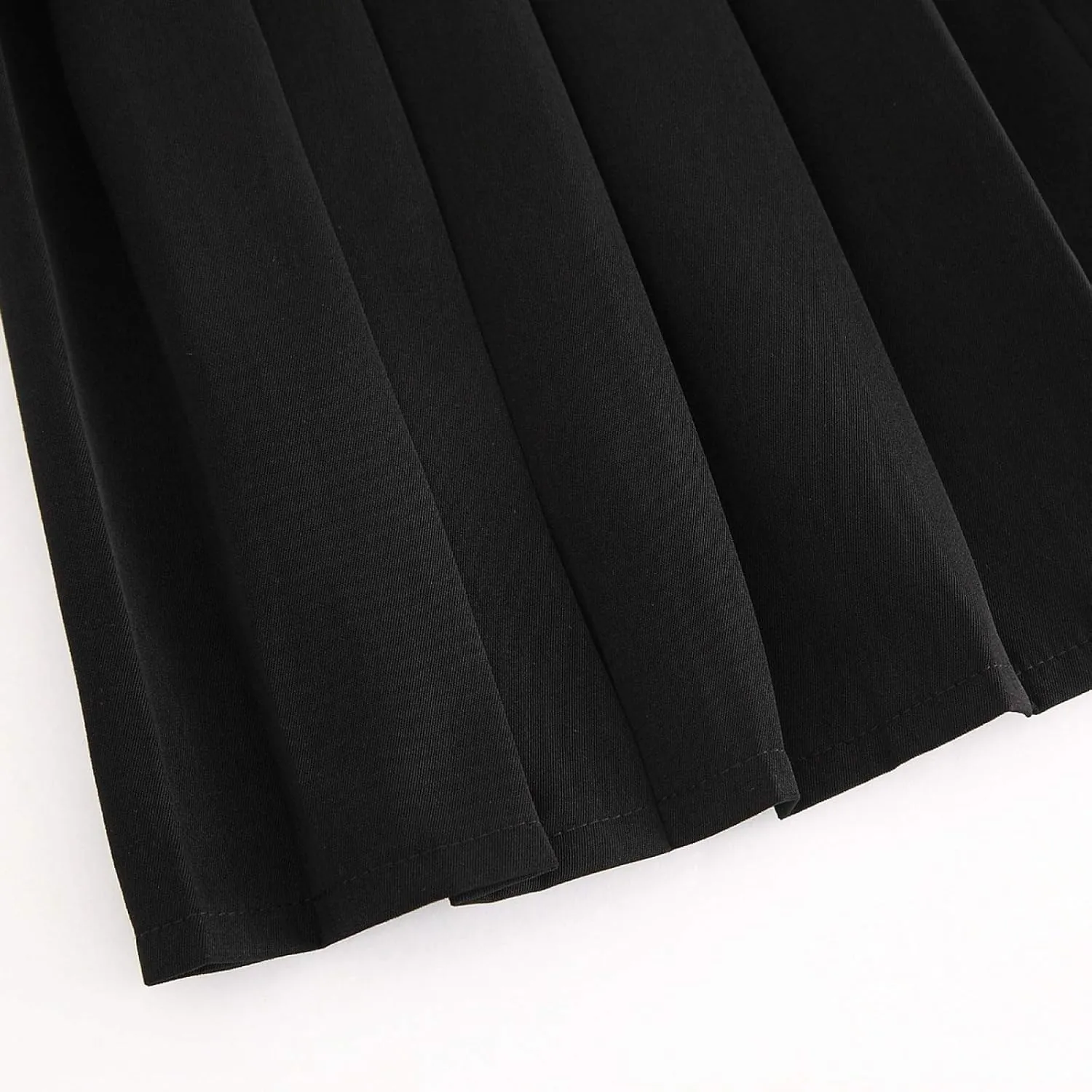 OFFSUM Womens Short Skirts - Summer School Students Skirt Elastic Waist Pleated Skirt Uniform Korean Style Casual Sol