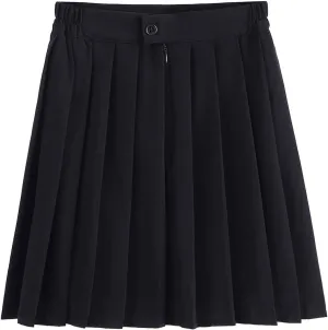 OFFSUM Womens Short Skirts - Summer School Students Skirt Elastic Waist Pleated Skirt Uniform Korean Style Casual Sol