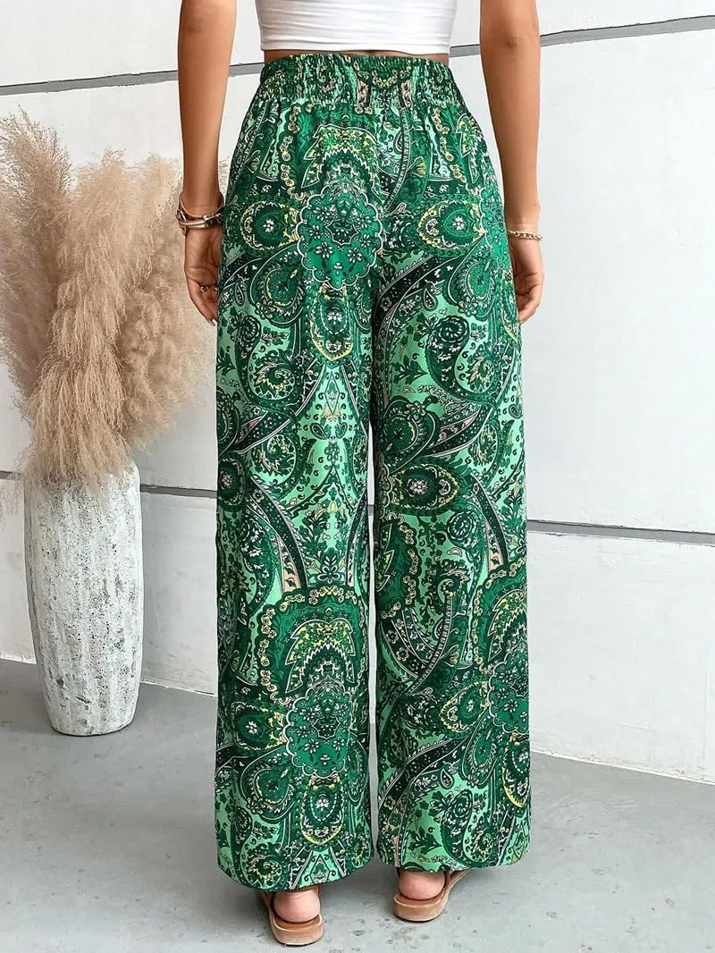 Palazzo Pants for Women 2024 High Waisted Boho Casual Loose Summer Wide Leg Pants