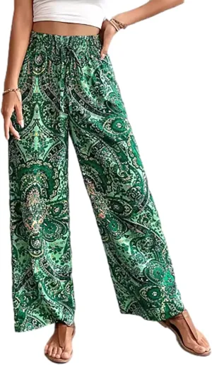 Palazzo Pants for Women 2024 High Waisted Boho Casual Loose Summer Wide Leg Pants
